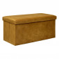 Banquette Coffre Pliable en Velours "Lilou" 76cm Ocre|Banquettes / Bancs / Poufs|Paris Prix