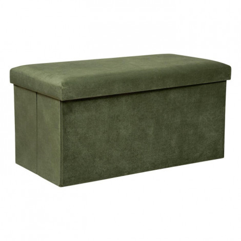 Banquette Coffre Pliable en Velours "Lilou" 76cm Kaki|Banquettes / Bancs / Poufs|Paris Prix