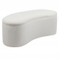 Banquette & Coffre Bouclette "Courbe" 120cm Blanc|Banquettes / Bancs / Poufs|Paris Prix