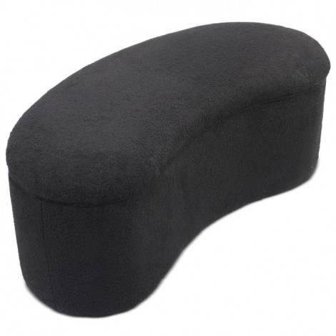 Banquette & Coffre Bouclette "Courbe" 120cm Noir|Banquettes / Bancs / Poufs|Paris Prix