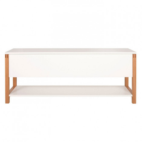 Banc de Rangement Design "Northgate" 120cm Chêne & Blanc|Banquettes / Bancs / Poufs|Paris Prix