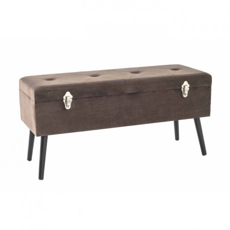 Banc & Coffre de Rangement "Valise" 106cm Taupe|Banquettes / Bancs / Poufs|Paris Prix