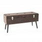 Banc & Coffre de Rangement "Valise" 106cm Taupe|Banquettes / Bancs / Poufs|Paris Prix