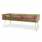 Banc 2 Tiroirs "Jodipa" 140cm Bronze & Multicolore|Banquettes / Bancs / Poufs|Paris Prix