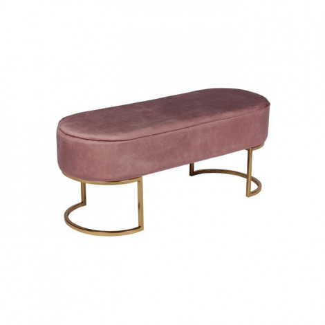 Banc Design en Velours "Athea" 105cm Rose & Or|Banquettes / Bancs / Poufs|Paris Prix