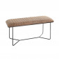 Banc en Cuir Design "Linor" 100cm Marron & Noir|Banquettes / Bancs / Poufs|Paris Prix