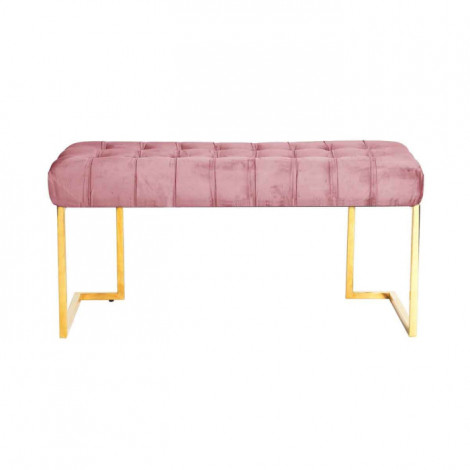 Banc Design en Velours "Rare" 100cm Rose & Or|Banquettes / Bancs / Poufs|Paris Prix