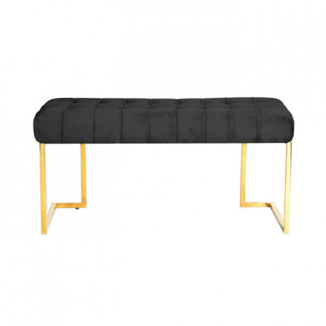 Banc Design en Velours "Rare" 100cm Noir & Or|Banquettes / Bancs / Poufs|Paris Prix