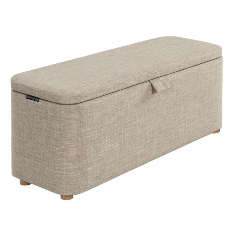 Banquette & Coffre en Tissu "Brady" 111cm Naturel|Banquettes / Bancs / Poufs|Paris Prix