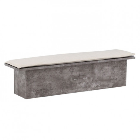 Banc Design & Coussin "Kellogg" 160cm Gris|Banquettes / Bancs / Poufs|Paris Prix