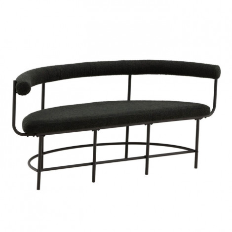 Banc Design Bouclé "Stallhagen X Josefin" 165cm Noir|Banquettes / Bancs / Poufs|Paris Prix