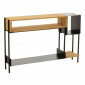 Console en Bois "Tina" 120cm Noir & Naturel|Console|Paris Prix