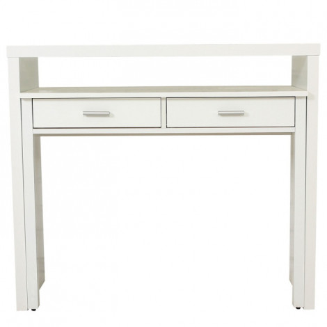 Console Extensible Bureau "Nine" 100cm Blanc|Console|Paris Prix