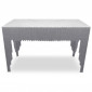 Console en Marbre "Zane" 106cm Blanc & Argent|Console|Paris Prix