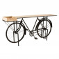 Console en Métal & Bois "Vélo" 190cm Noir|Console|Paris Prix