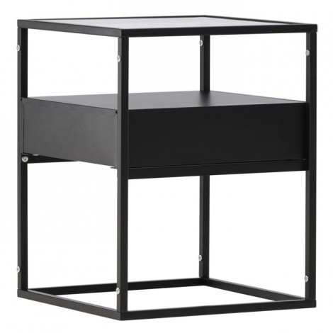 Table d'Appoint Design "Fortaleza" 51cm Noir|Table Basse|Paris Prix