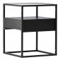 Table d'Appoint Design "Fortaleza" 51cm Noir|Table Basse|Paris Prix