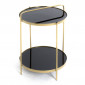 Table d'Appoint Design "Proty" 51cm Or & Noir|Table Basse|Paris Prix