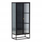 Vitrine 2 Portes Design "Garis" 160cm Noir|Vaisselier|Paris Prix