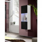 Vitrine LED Murale Design "Fly III" 126cm Noir & Blanc|Vaisselier|Paris Prix