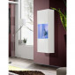 Vitrine LED Murale Design "Fly III" 126cm Blanc|Vaisselier|Paris Prix