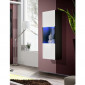 Vitrine LED Murale Design "Fly III" 126cm Blanc & Noir|Vaisselier|Paris Prix