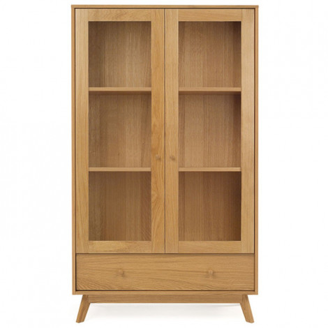 Vitrine Design en Bois "Kensal" 170cm Chêne|Vaisselier|Paris Prix