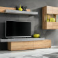 Ensemble Meuble TV "Concret" 230cm Naturel & Gris|Meuble TV|Paris Prix