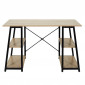 Bureau Design "Architecte" 120cm Naturel & Noir|Bureau|Paris Prix