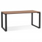 Bureau Design "Abigano" 160cm Noyer & Noir|Bureau|Paris Prix