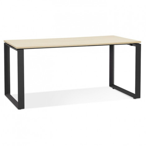 Bureau Design "Abigano" 160cm Naturel & Noir|Bureau|Paris Prix