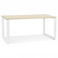 Bureau Design "Abigano" 160cm Naturel & Blanc|Bureau|Paris Prix