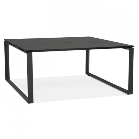 Bureau Design "Abigano" 140cm Noir|Bureau|Paris Prix