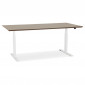 Bureau Électronique Ergonomique "Kio" 180cm Noyer & Blanc|Bureau|Paris Prix