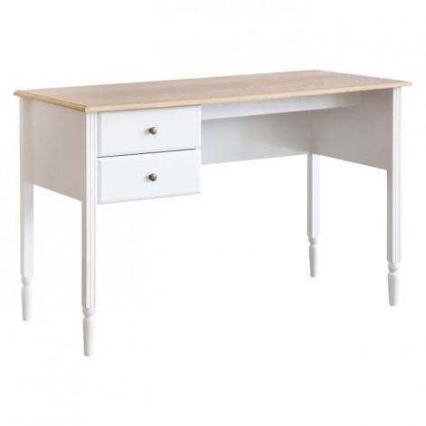 Bureau 2 Tiroirs Design "Solen" 120cm Blanc|Bureau|Paris Prix