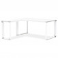 Bureau d'Angle en Bois Design "Hovik" 170cm Blanc|Bureau|Paris Prix