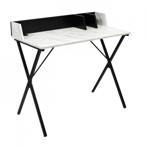 Bureau Effet Marbre "Brice" 90cm Gris|Bureau|Paris Prix