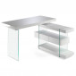 Bureau D'Angle Design "Kira" 140cm Blanc|Bureau|Paris Prix