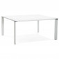 Table de Bureau Carrée Design "Loina" 160cm Blanc|Bureau|Paris Prix