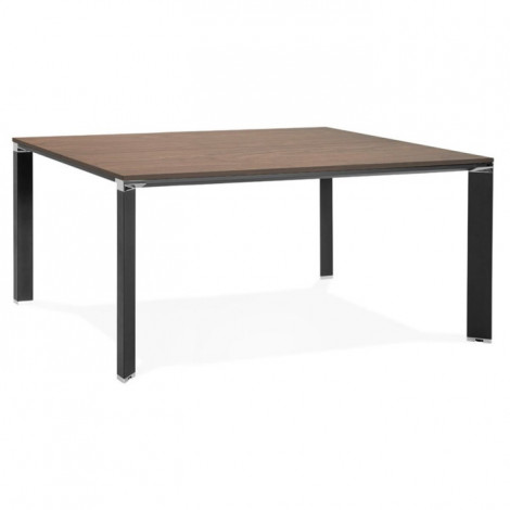 Table de Bureau Carrée Design "Loina" 160cm Noyer|Bureau|Paris Prix