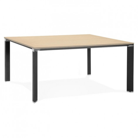 Table de Bureau Carrée Design "Loina" 160cm Naturel|Bureau|Paris Prix