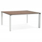 Table de Bureau "Loina" 160cm Noyer & Blanc|Bureau|Paris Prix