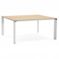 Table de Bureau "Loina" 160cm Naturel & Blanc|Bureau|Paris Prix