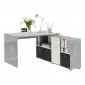 Bureau d'Angle Réversible "Oxela" 135cm Gris|Bureau|Paris Prix