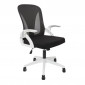 Fauteuil de Bureau "Rabattable" 92-100 Blanc & Noir|Chaises et Fauteuils|Paris Prix