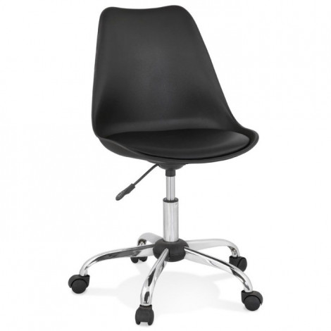 Chaise de Bureau Design "Amidon" 81cm Noir|Chaises et Fauteuils|Paris Prix