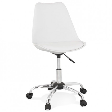 Chaise de Bureau Design "Amidon" 81cm Blanc|Chaises et Fauteuils|Paris Prix