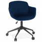 Fauteuil Design "Laurie" 80cm Bleu & Naturel|Chaises et Fauteuils|Paris Prix