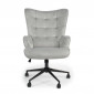 Fauteuil de Bureau Velours "Verner" 96cm Gris|Chaises et Fauteuils|Paris Prix