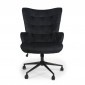 Fauteuil de Bureau Velours "Verner" 96cm Noir|Chaises et Fauteuils|Paris Prix